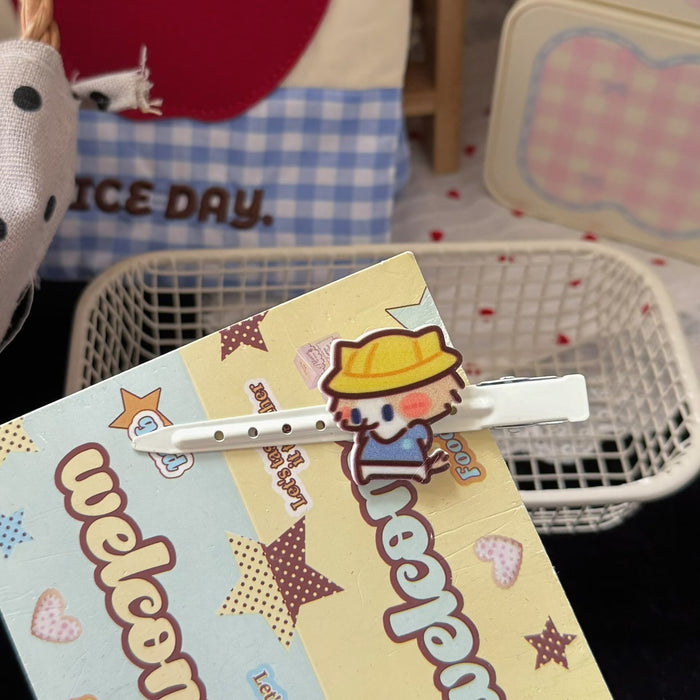 Wholesale Cute Cat Cartoon Long Duckbill Hair Clip Acrylic Sweet Girl Hair Accessory Everyday Styling Boutique Resale