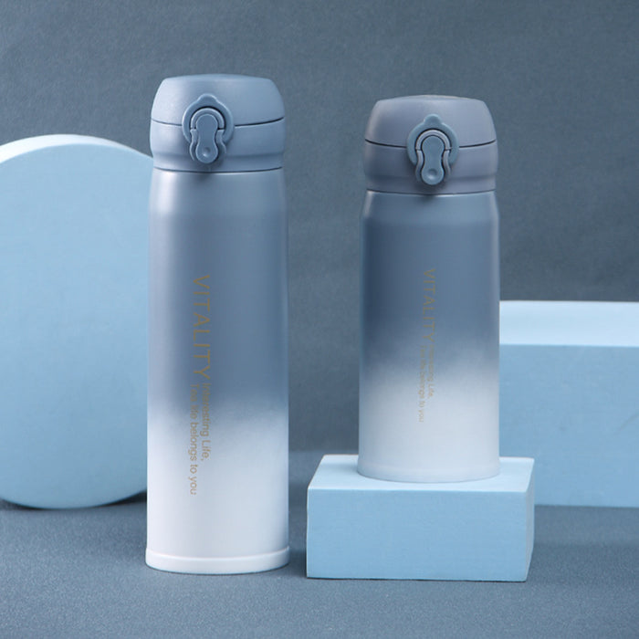Wholesale Stainless steel thermos cup gradient color portable outdoor water cup gift cup