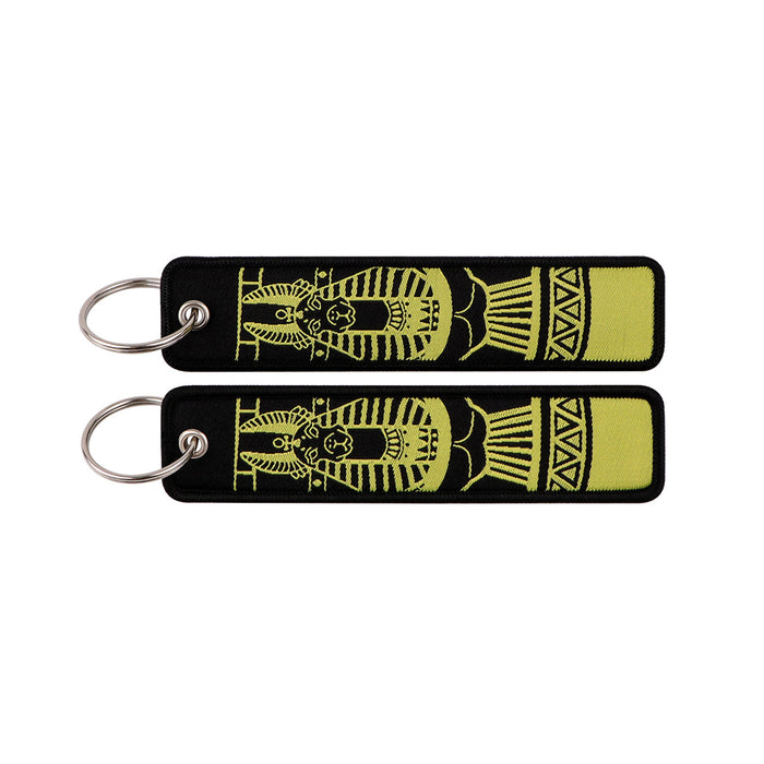 Wholesale Minimalist Quotations Weaving Mark Keychain Fabric Keychain Accessories