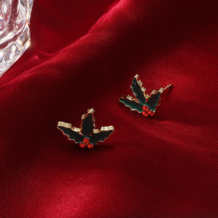 Wholesale Christmas  snowflake earrings,  candy cane bell elk earrings,  Christmas hat earrings