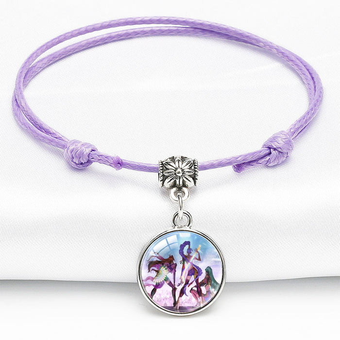 Wholesale KPOP Cute Cartoon Crystal Multi-Color Adjustable Bracelet