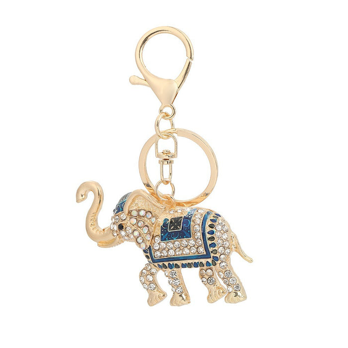 Wholesale Elephant Rhinestone Keychain Decorative Fashion Accessory