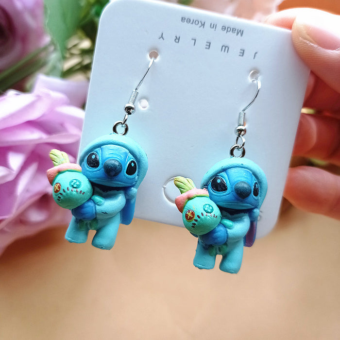 Wholesale Cute Cartoon Resin Earrings JDC-ES-Xiaox010