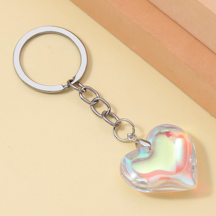 Wholesale 3D Glass Love Keychain JDC-KC-RongRui061