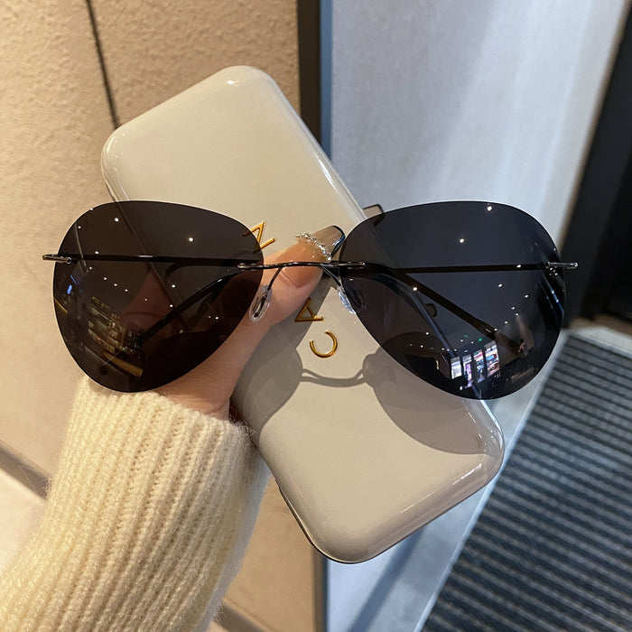 Wholesale Frameless sunglasses for men, pilot polarized sunglasses, UV resistant