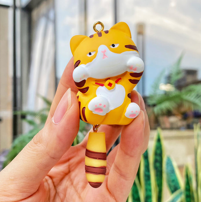 Wholesale Plush keychain Siamese cat pendant resin cat key chain