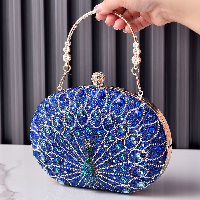 Wholesale Peacock Diamond Evening Bag Handbag JDC-HB-YiX008