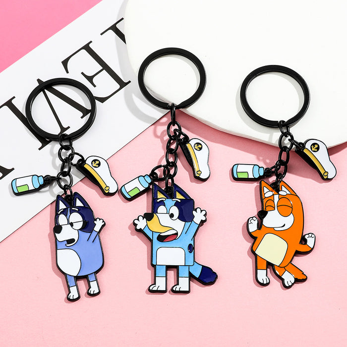 Wholesale 5PCS Cartoon Cute Dog Zinc Alloy Keychain JDC-KC-GYu002