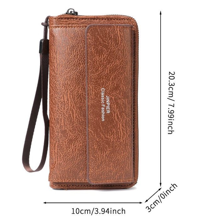 Wholesale Business Men' s Wallet - PU Leather Long Wallet with Multi Card Slots Large Capacity Clutch Fashion Gift