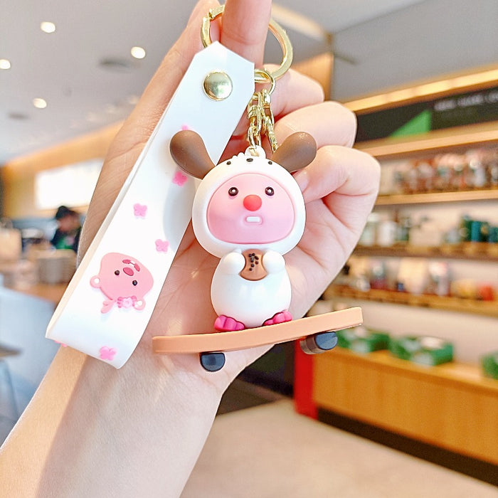 Wholesale Cartoon Doll Silicone Keychain JDC-KC-MingT274