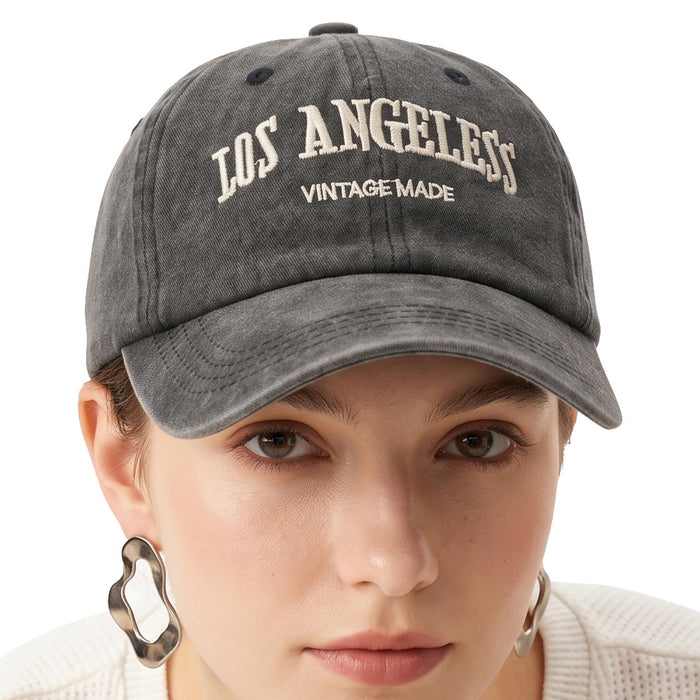 Wholesale Vintage Letter Embroidered Unisex Washed Cotton Baseball Cap Fashion Accessory Gift