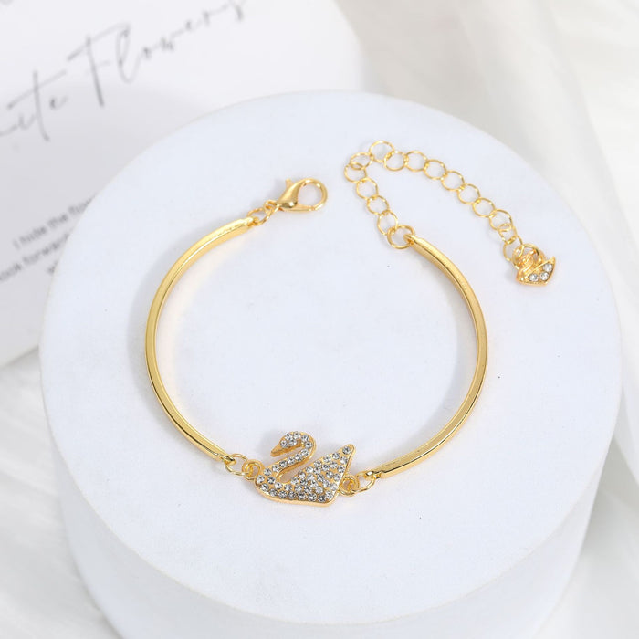 Wholesale Swan Diamond Alloy Bracelet JDC-BT-Liyang004