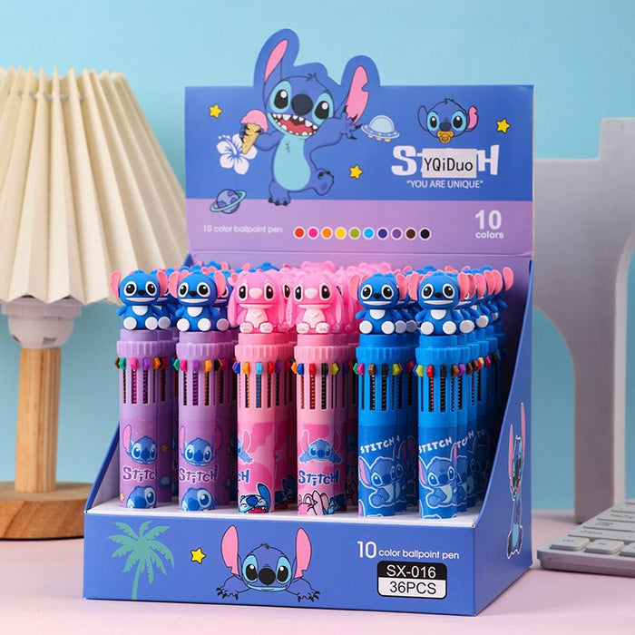 Wholesale Cute Cartoon 10-Color Clickable Ballpoint Pen