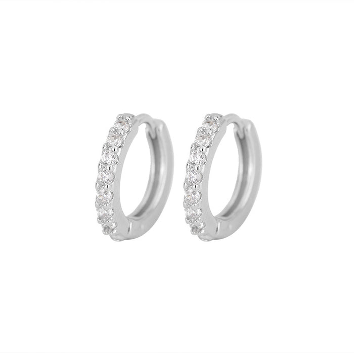 Wholesale S925 Sterling Silver Diamond Ear Ring Women  Ear Buckle Elegant Earrings Earrings