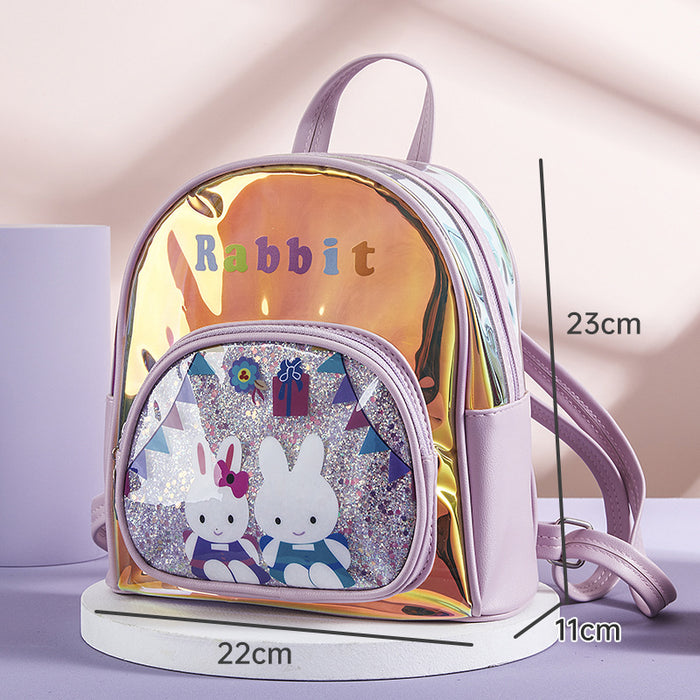 Wholesale New Children' s Backpack Leisure Travel Lightweight Laser Backpack Cute Cartoon Dance Girls Kindergarten School Bag