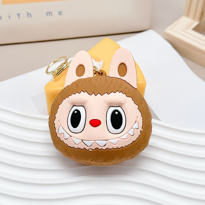 Wholesale Silicone Coin Purse Keychain Portable Round Cartoon Headset Storage Bag Decorative Small Pendant