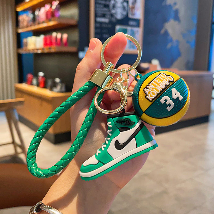 Wholesale Cartoon Silicone Basketball Shoes Keychain JDC-KC-MZL011