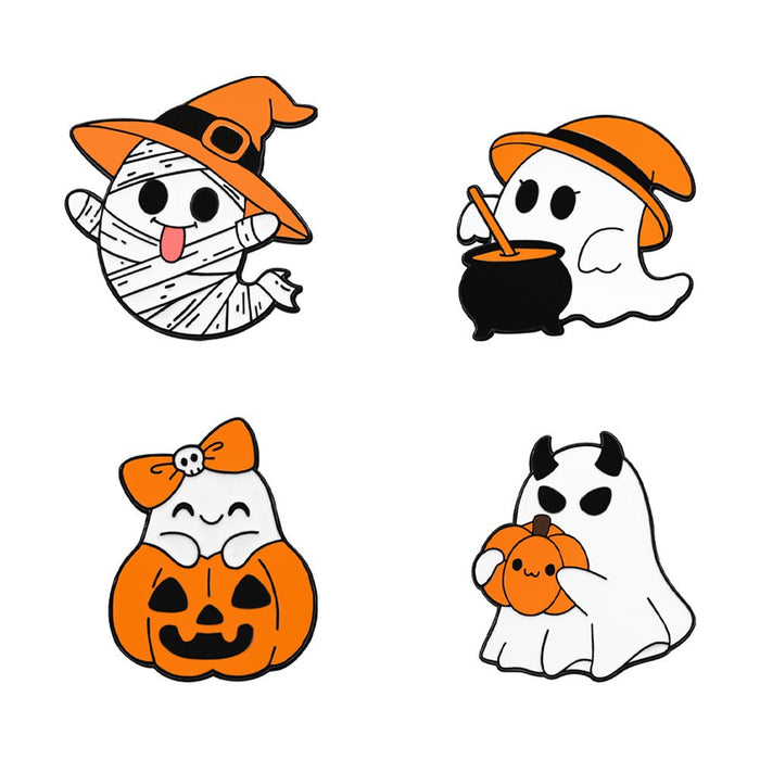 Wholesale Alloy Cartoon Brooch Ghost Skull Pumpkin Pin Fashion Accessory For Resale
