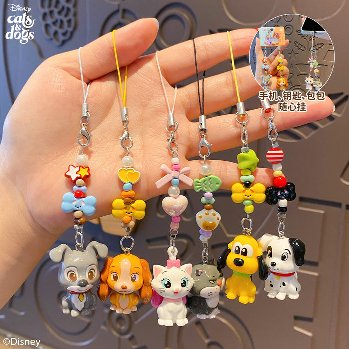 Wholesale PVC Cat Dog Pair Keychain Pendant Trendy Cartoon Bag Charm For Everyday Use And Gift Giving