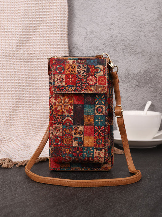 Wholesale PU Multifunctional Bohemian Wallet Wood Grain Multi-Card Slots Women's Wallet JDC-WT-HuLi002