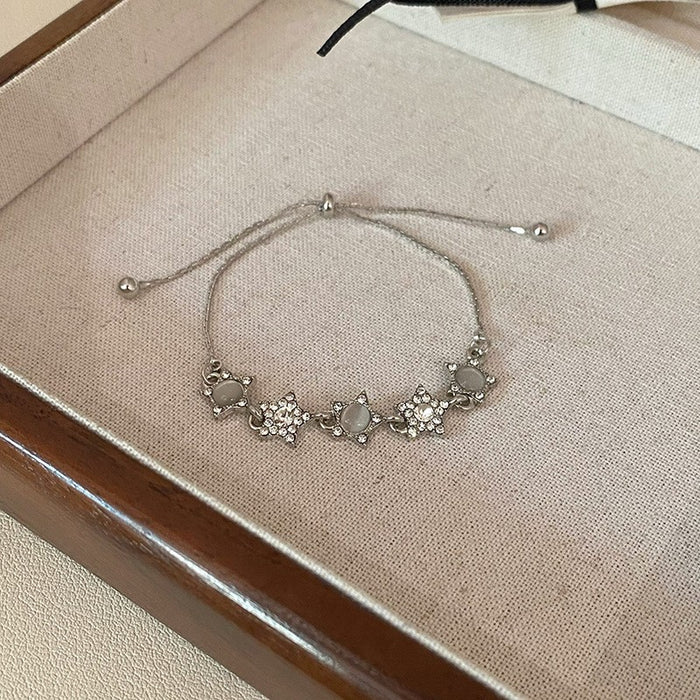 Wholesale Butterfly bracelet with niche design, high-end feel, floral zircon jewelry, versatile, light luxury, exquisite