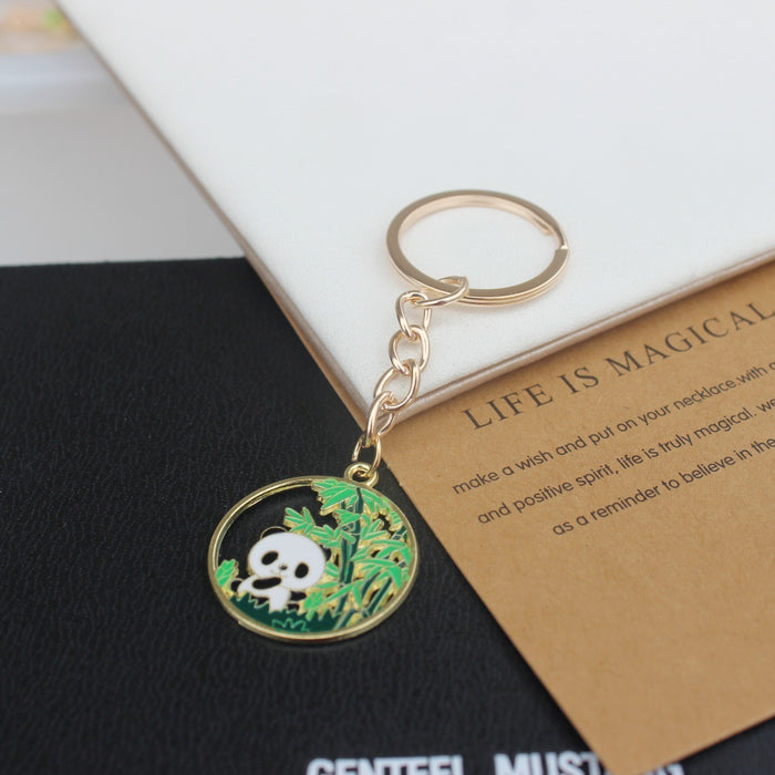 Wholesale Panda keychain  bag pendant  cartoon small gift key chain ornaments