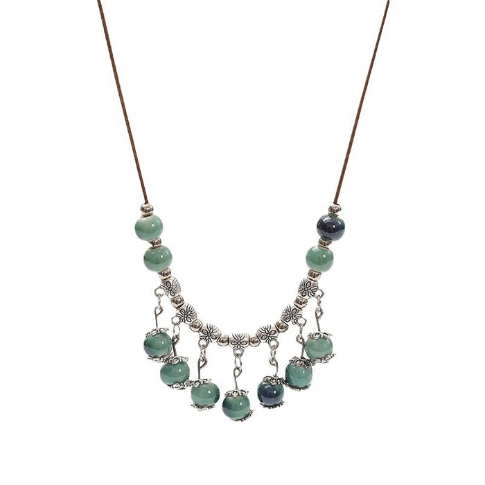 Wholesale New Ceramic Necklace Women's Long Sweater Chain Small Accessories