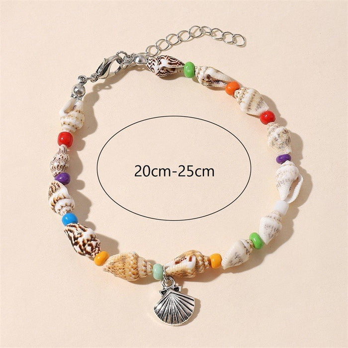 Wholesale New popular conch rice bead turquoise beach starfish pendant shell bracelet
