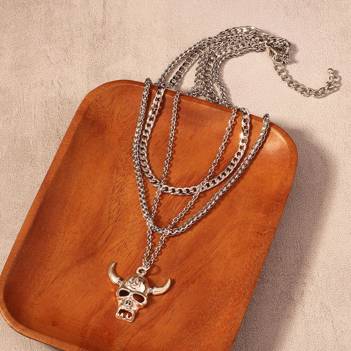 Wholesale elegant necklace cow head men's pendant necklace