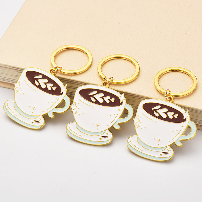 Wholesale Zinc Alloy Coffee Glue Keychain JDC-KC-XunX023