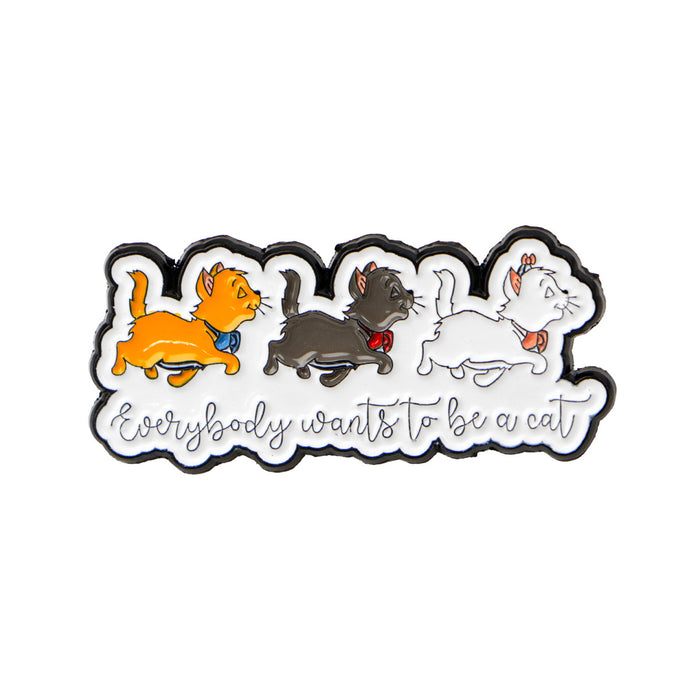 Wholesale Cartoon Bow White Cat Series Animation Anime Brooch Badge Clothing Backpack Decoration