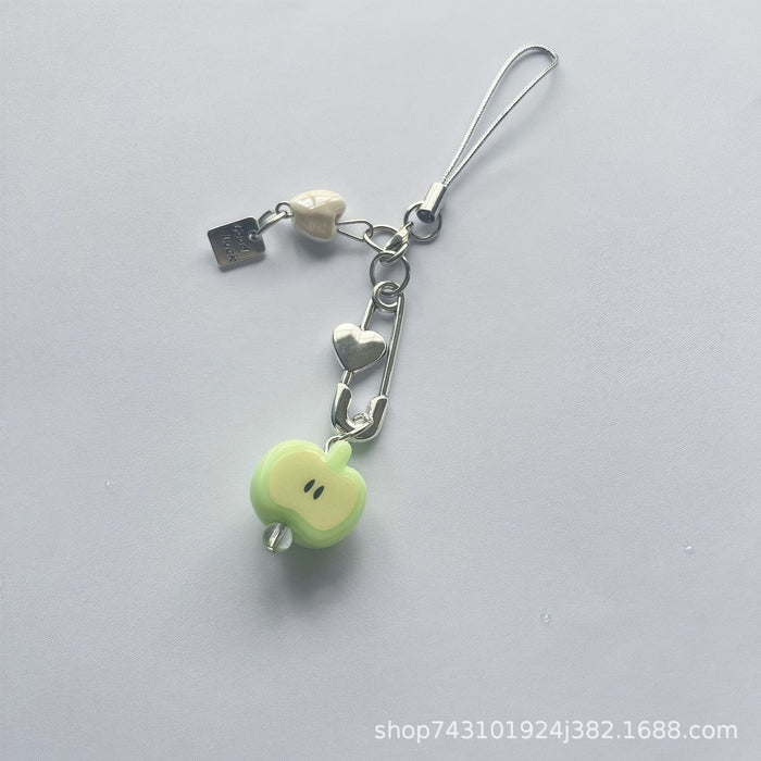 Wholesale Creative fruit-shaped phone charms keychains