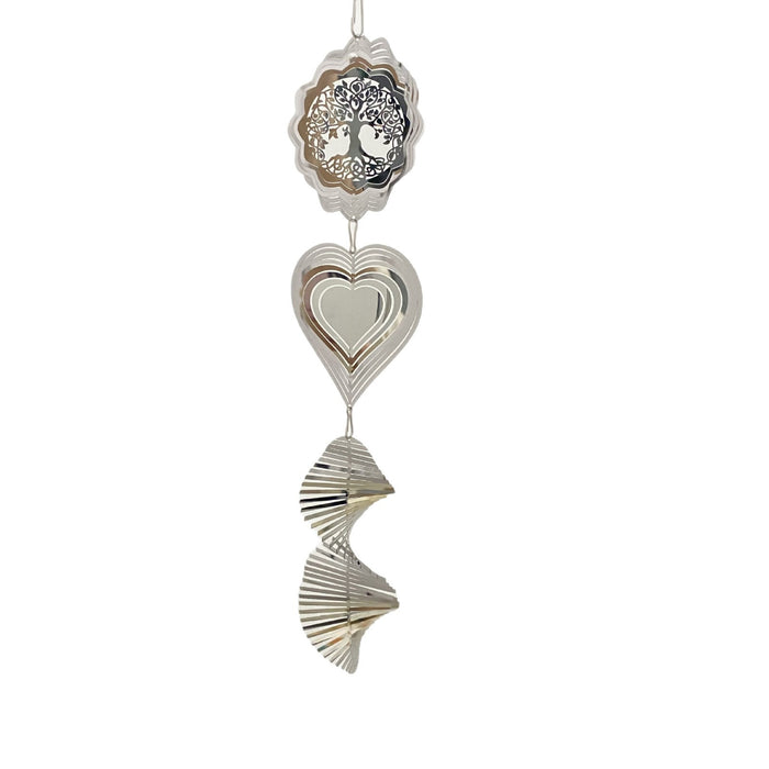 Wholesale Stainless steel 10cm Tree of Life rotating wind chime