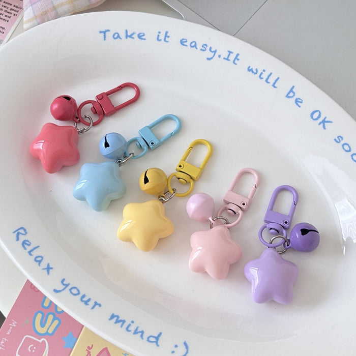 Wholesale Keychain fun and cute candy five-pointed star pendant