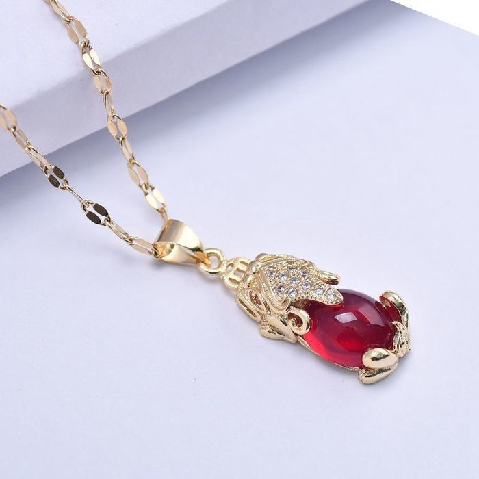 Wholesale  ruby fox necklace  jewelry all-match non-fading women's