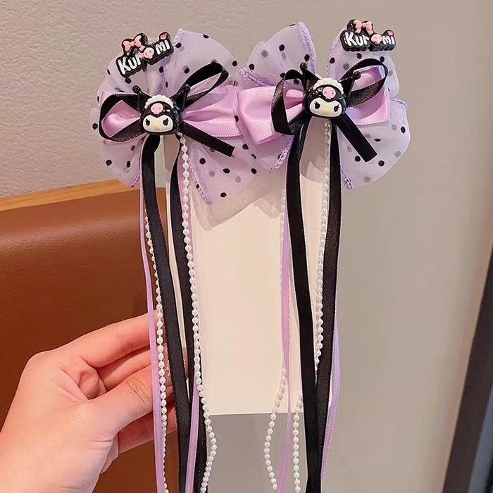 Wholesale Cartoon Hairpin Bow Ribbon Tassel Hairpin JDC-HC-DF007