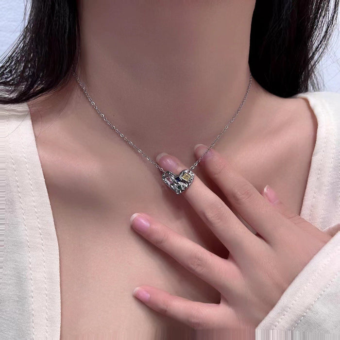 Wholesale Irregular Brooch Moonstone ing Necklace Clavicle Chain