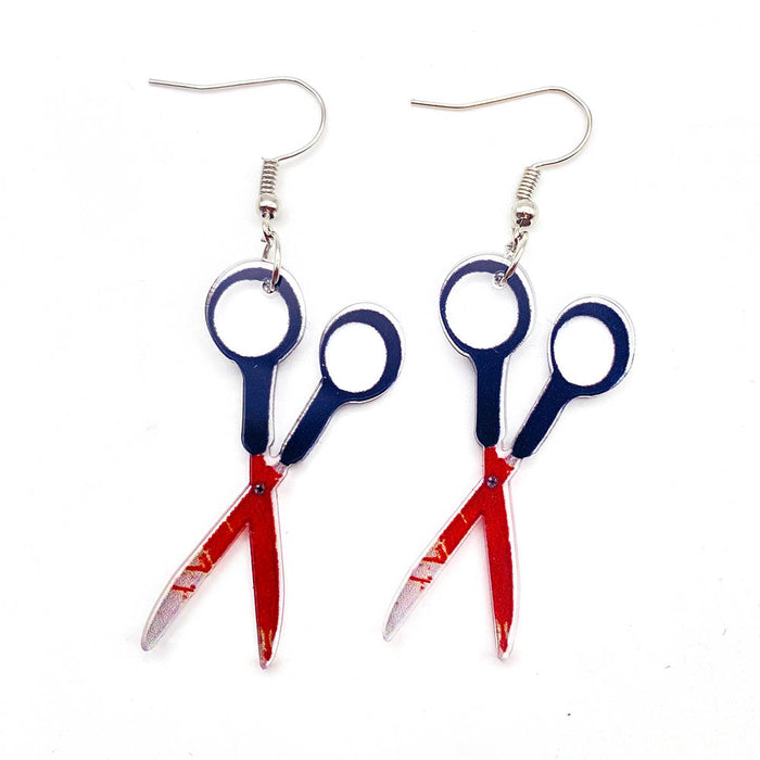 Wholesale Acrylic  earrings simulation blood-red knife  earrings for women