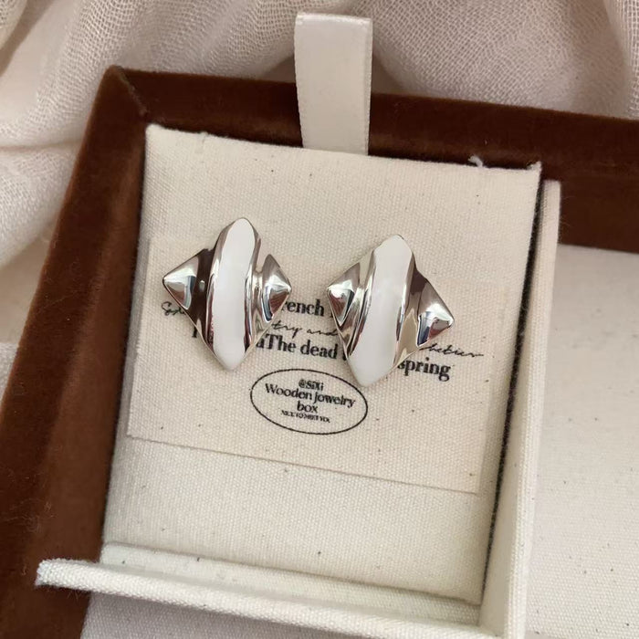 Wholesale Metallic Diamond-Shaped Oil Drop Earrings Irregular Earrings Earrings