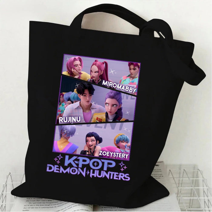 Wholesale 40cm* 34cm K-POP printed canvas large capacity handbags
