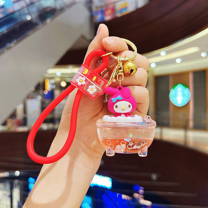 Wholesale Octopus Flowing Sand Liquid Acrylic Keychain (S) JDC-KC-JuJi012