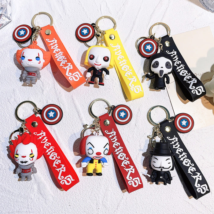 Wholesale Silicone Cartoon Doll Keychain JDC-KC-QiChao060