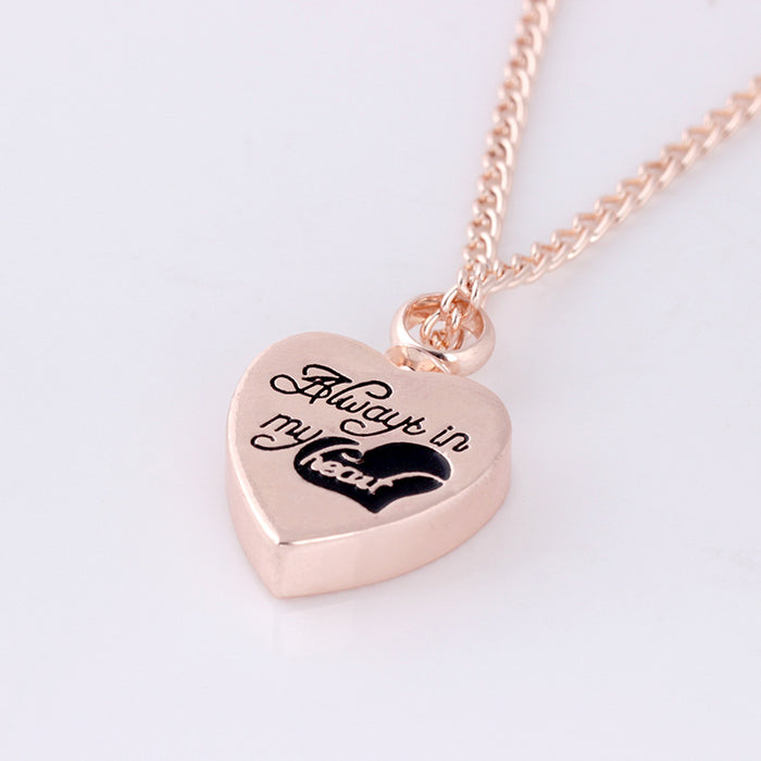Wholesale Pet commemorative heart-shaped pendant can be opened with a crystal necklace