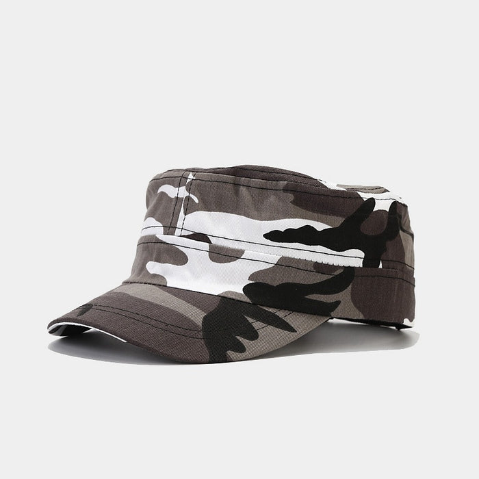 Wholesale hat outdoor sunscreen camouflage flat top military hat mountaineering fishing sun hat sunscreen sun hat