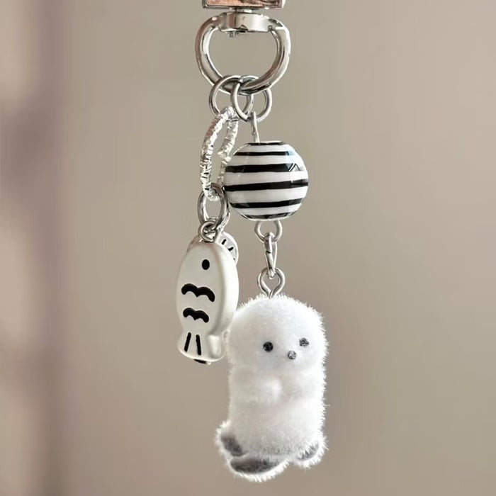 Wholesale Cute Cartoon Flocking Puppy Mobile Phone Pendant Bag Hanging Adornment Bag