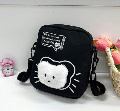 Wholesale Small square bag, nylon cloth bag, fashionable single shoulder crossbody bag, storage bag