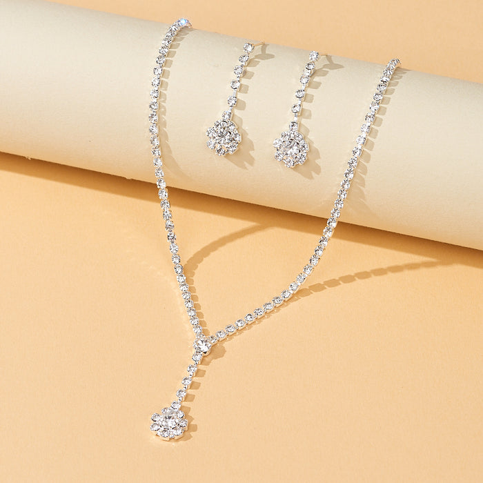 Wholesale Baby' s Breath Necklace and Earring Set