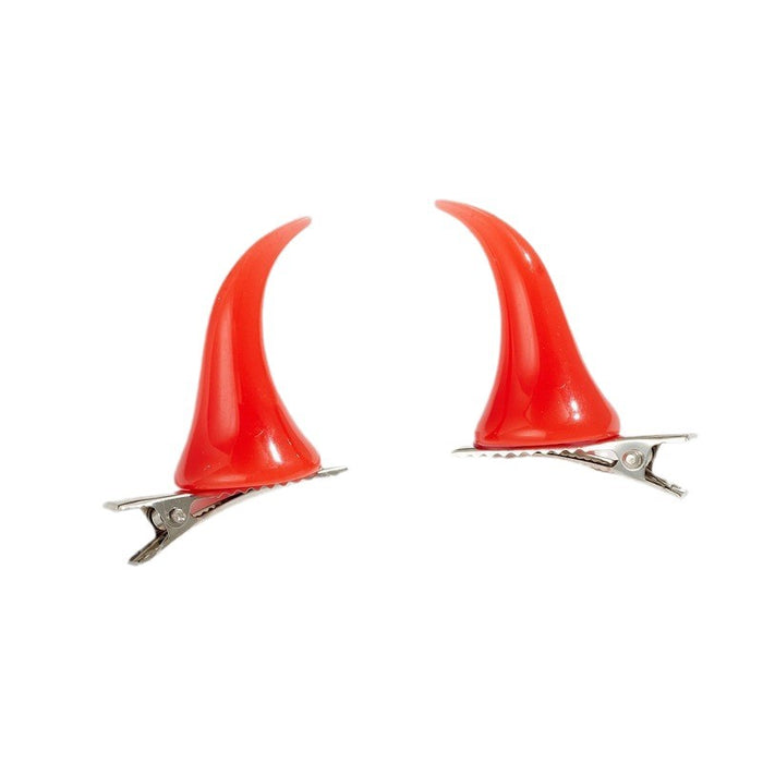 Wholesale  Little Devil Horn Hairpin Hair Accessories Hairpin DIY Female Duckbill Clip High-End Cute Ins Style Exquisite