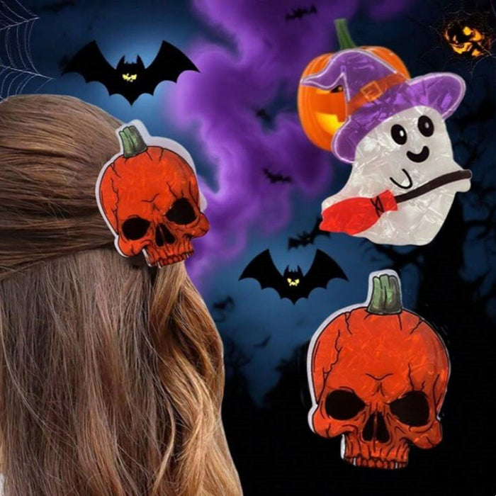 Wholesale  new ghost clip pumpkin skull ponytail clip magic hat shark clip ghost hand eyeball hairpin