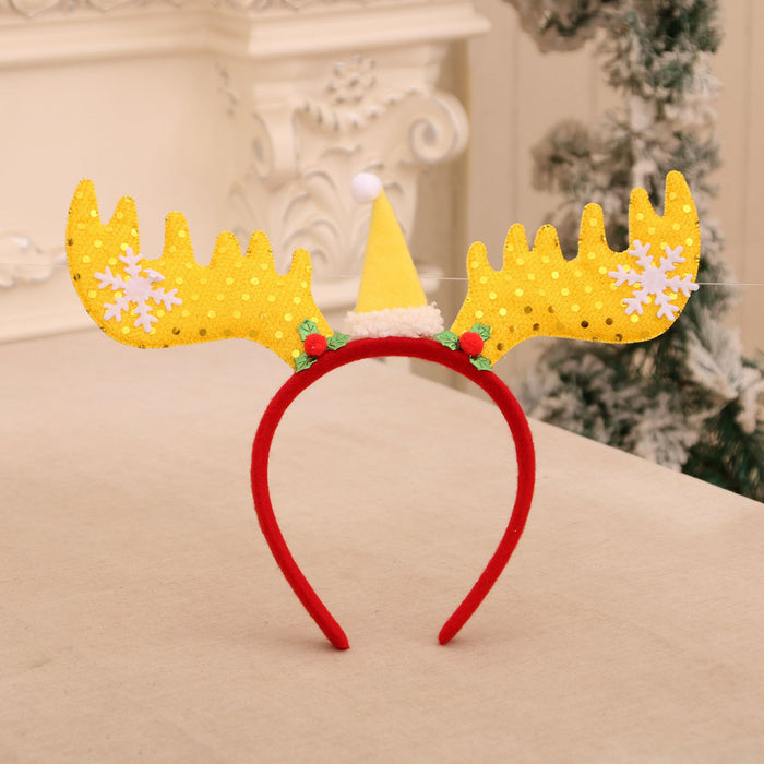 Wholesale Cartoon Christmas head buckle head hoop Christmas decorations party gifts Christmas antlers